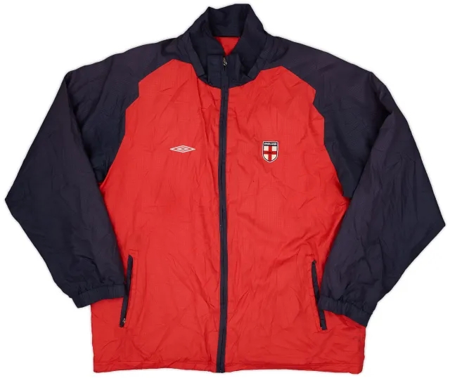 2000s Umbro Template Hooded Rain Jacket (England) - 4/10 - (XL)