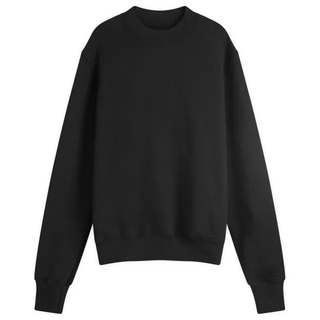 Les Tien Men's Heavyweight Banded Mock Neck Polo Jet Black