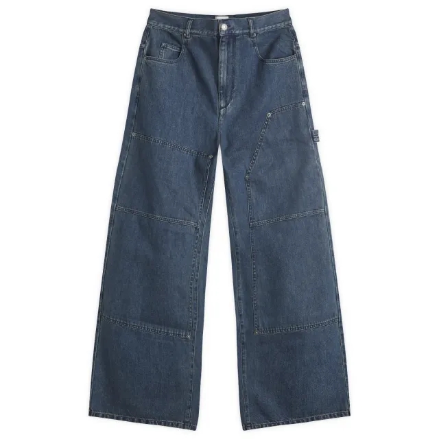 Isabel Marant Men's Orson Double Knee Pants Faded Blue