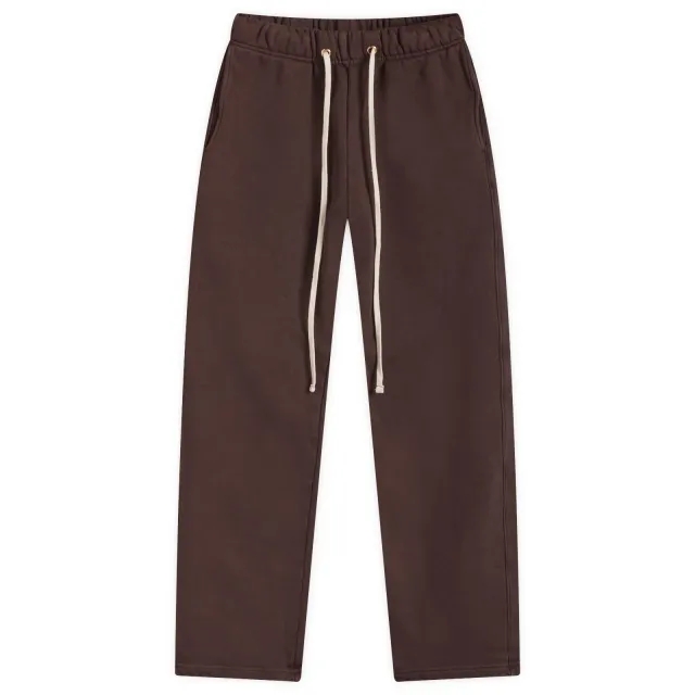 Les Tien Men's Heavyweight Classic Pants Washed Brown Fig