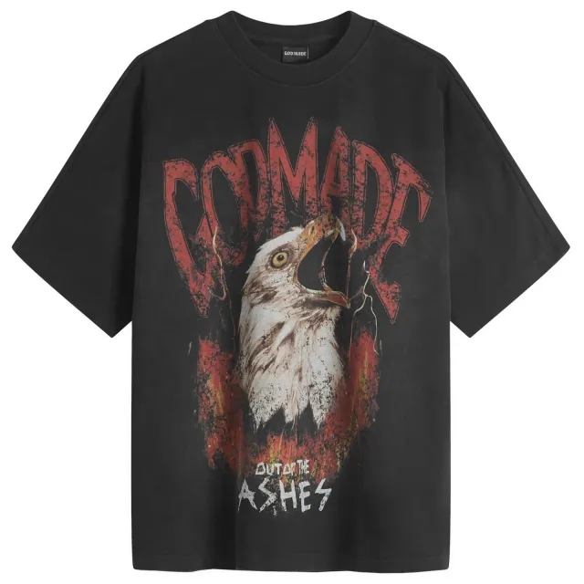 God Made Men's Ashes T-Shirt Washed Black