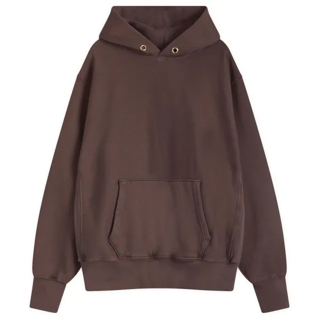Les Tien Men's Heavyweight Hoodie Washed Brown Fig