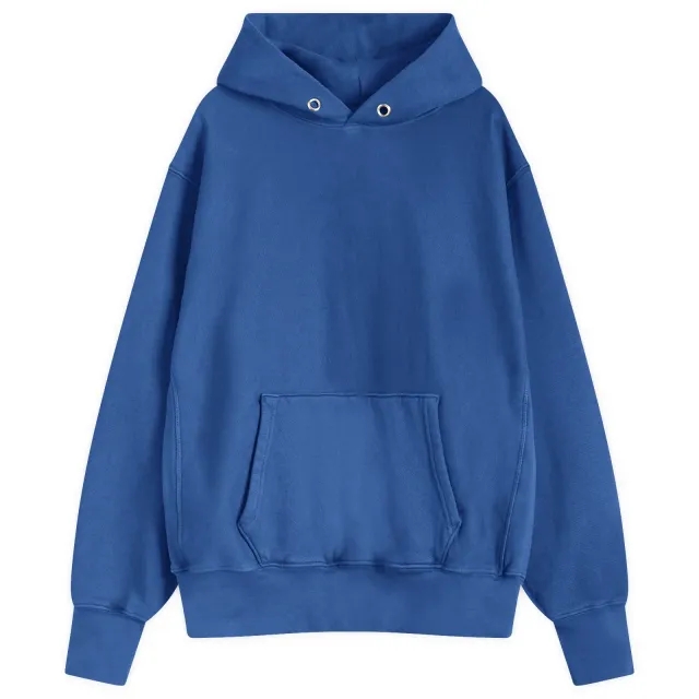 Les Tien Men's Heavyweight Hoodie Washed Blue 42
