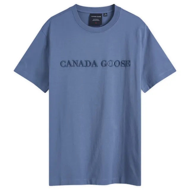 Asics Canada Goose Emersen Embroidered T-Shirt - Ozone Blue - Bleu Ozone