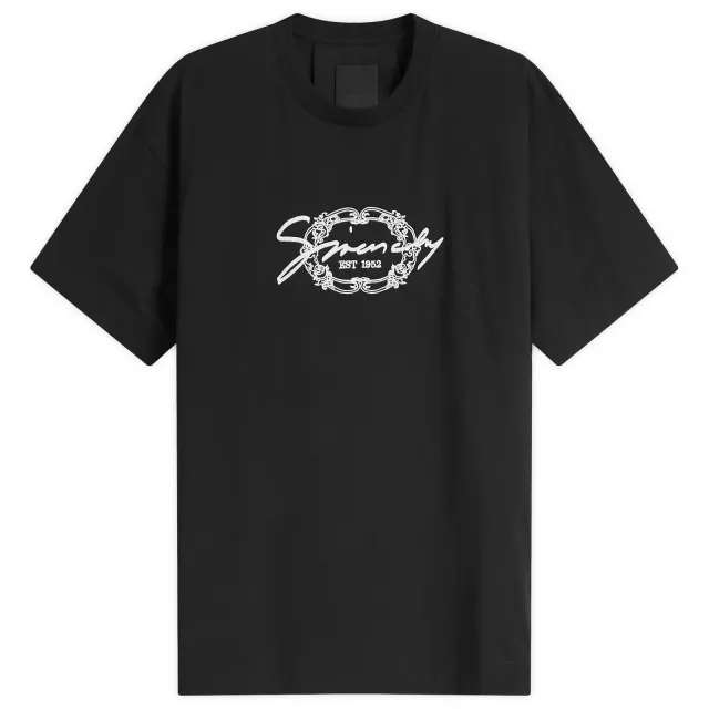 Givenchy Men's Signature Logo Regular Fit T-Shirt Black