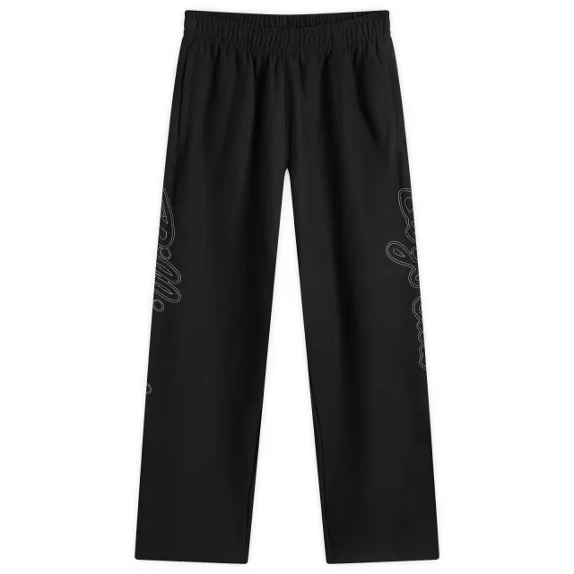 Billionaire Boys Club Men's Script Logo Chainstitch Wide Leg Sweat Black
