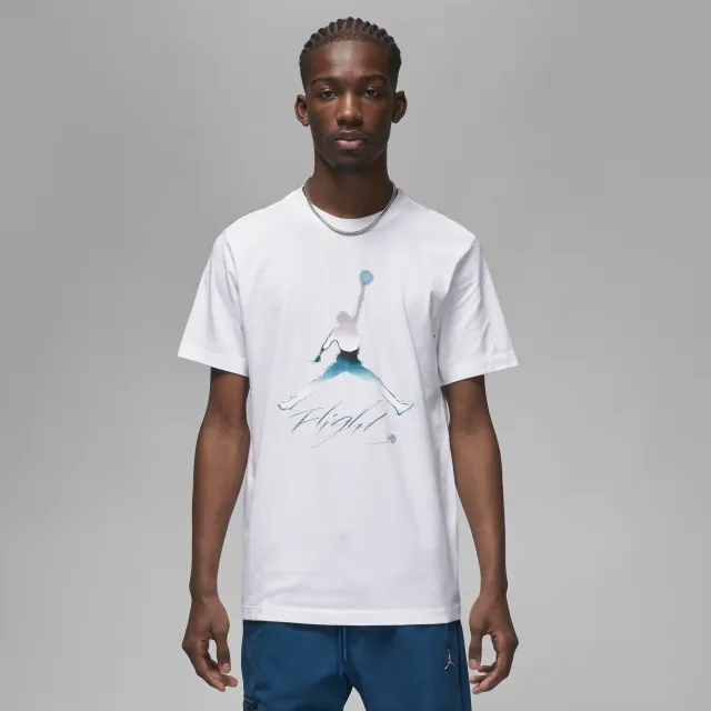 Nike Jordan Men's Graphic T-Shirt - White - Cotton/Polyester