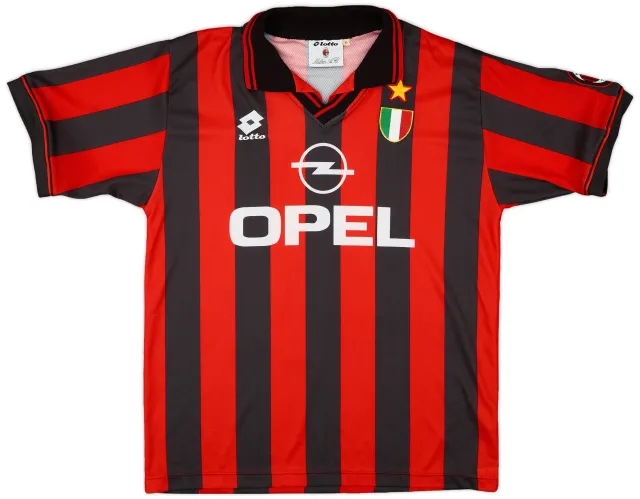 Lotto 1994-95 AC Milan Home Shirt - 9/10 - (M)