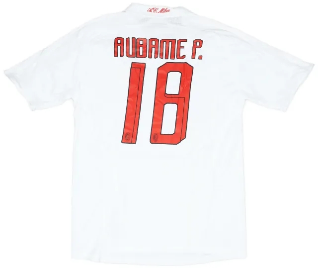 adidas 2007-08 AC Milan Player Issue Away Shirt Aubame P. #18