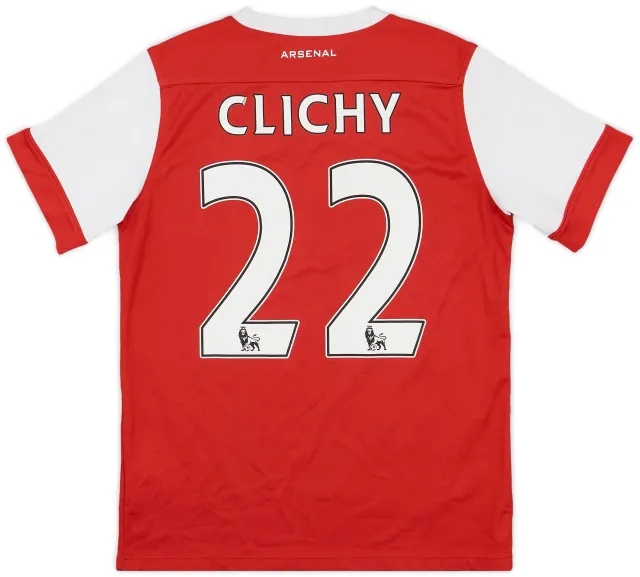 Nike 2010-11 Arsenal Home Shirt Clichy #22 - 6/10 - (L.Boys)