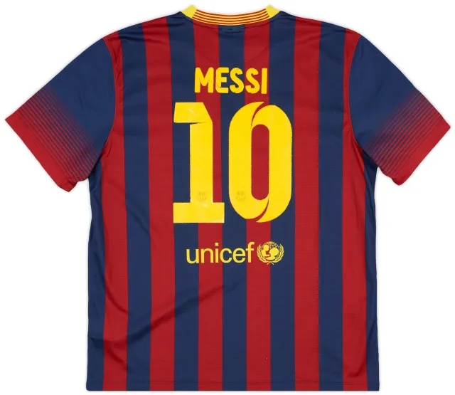 Nike 2013-14 Barcelona Home Shirt Messi #10 - 5/10 - (XL)