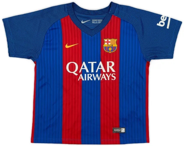 Nike 2016-17 Barcelona Home Shirt - 9/10 - (2-3 Years)