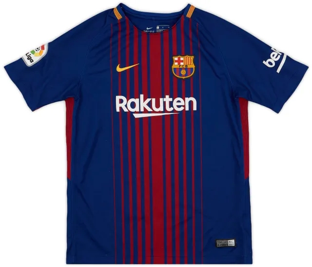 Nike 2017-18 Barcelona Home Shirt - 8/10 - (L.Boys)