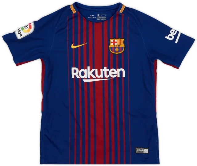 Nike 2017-18 Barcelona Home Shirt - 8/10 - (M.Boys)