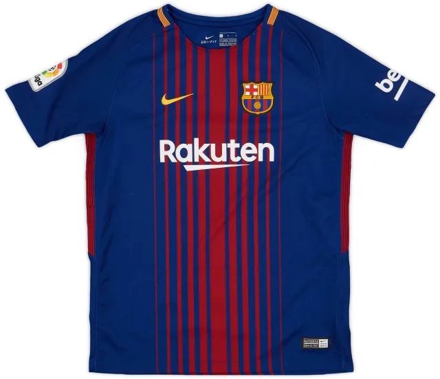 Nike 2017-18 Barcelona Home Shirt - 8/10 - (L.Boys)