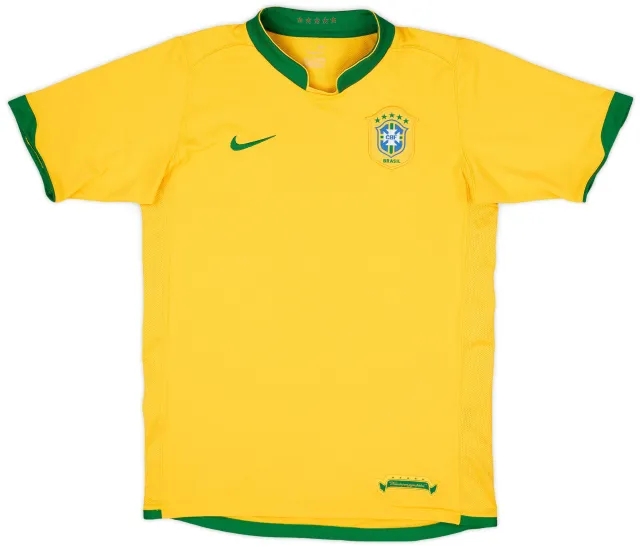 Nike 2006-08 Brazil Home Shirt - 7/10 - (XL.Boys)