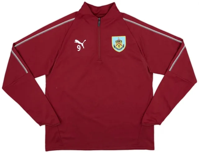 2017-18 Burnley Player Issue Puma 1/4 Zip Drill Top #9 - 9/10 - (L)