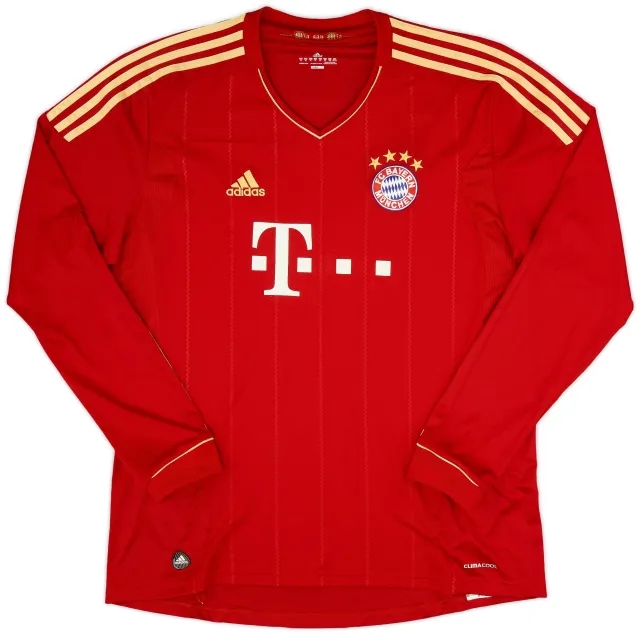 adidas 2011-13 Bayern Munich Home L/S Shirt - 5/10 - (XL)