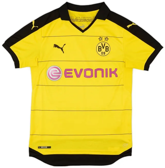 Puma 2015-16 Borussia Dortmund Home Shirt - 7/10 - (S)
