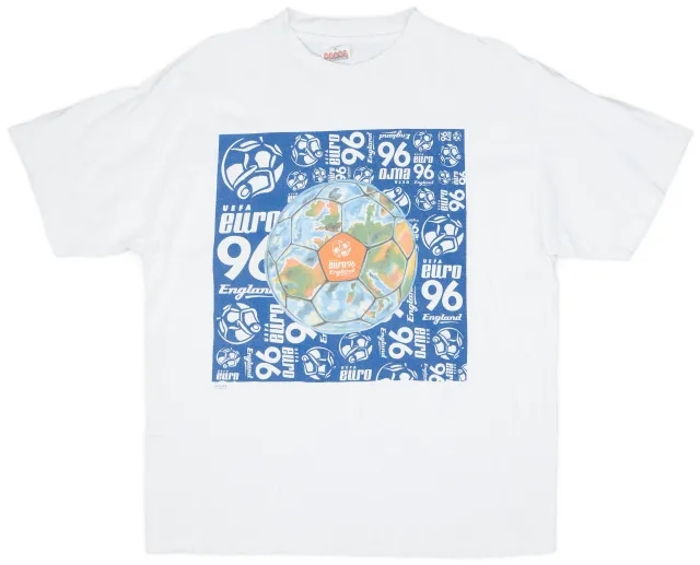 T-Shirts 1996 England 'Euro 96' Cotton Graphic Tee - 6/10 - (XL)