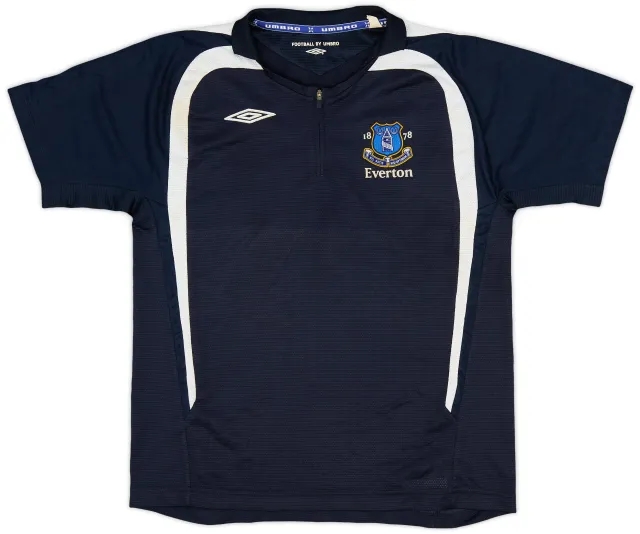 2008-09 Everton Umbro 1/4 Zip Polo Shirt - 8/10 - (L.Boys)