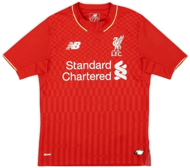 NewBalance 2015-16 Liverpool Home Shirt - 8/10 - (S.Boys)