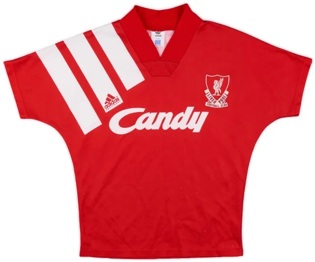 adidas 1991-92 Liverpool Home Shirt - 8/10 - (L.Boys)