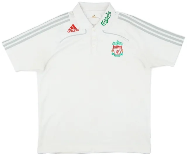 2008-09 Liverpool adidas Polo Shirt - 7/10 - (L)