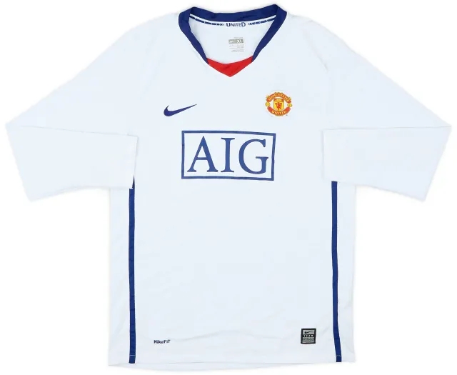 Nike 2008-10 Manchester United Away L/S Shirt - 8/10 - (XL.Boys)