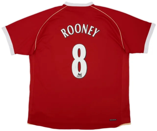 Nike 2006-07 Manchester United Home Shirt Rooney #8 - 7/10 - (XXL)