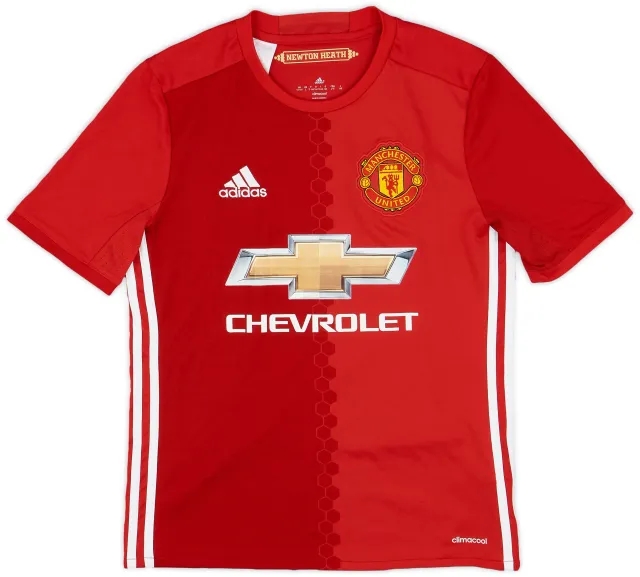 adidas 2016-17 Manchester United Home Shirt - 8/10 - (L.Boys)