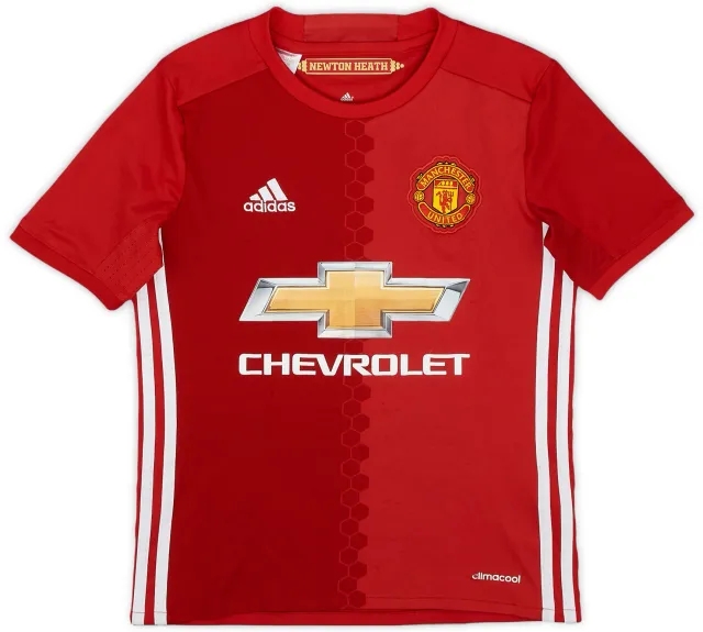 adidas 2016-17 Manchester United Home Shirt - 7/10 - (S.Boys)