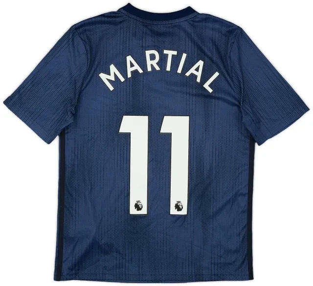 adidas 2018-19 Manchester United Third Shirt Martial #11 - 9/10 - (L.Boys)