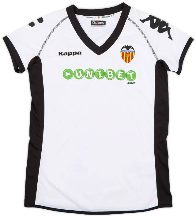 Kappa 2010-11 Valencia Home Shirt - 9/10 - (Women's L)