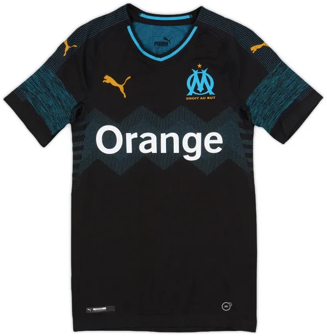Puma 2018-19 Olympique Marseille EvoKnit Player Issue Away Shirt Balotelli #9 - 8/10 - (S)