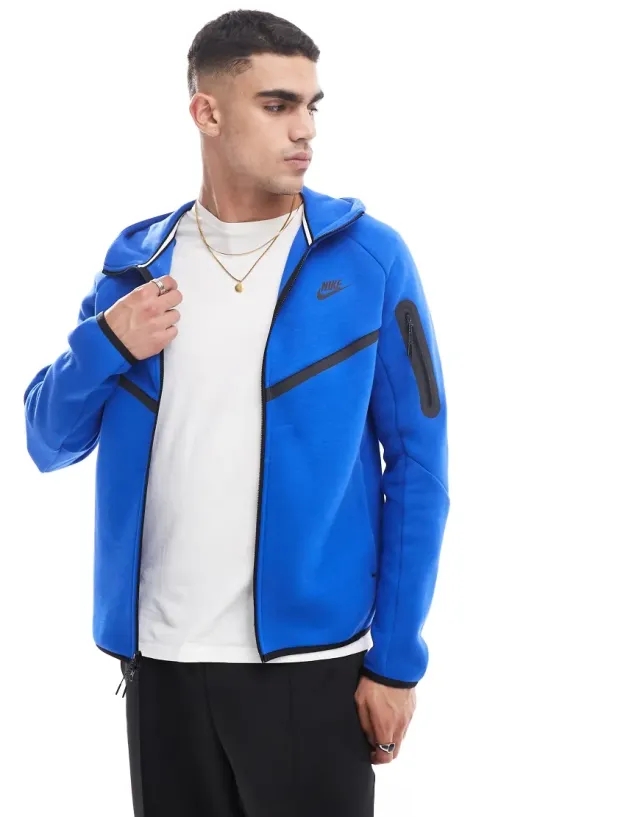 Nike Tech Fleece Windrunner Full Zip Hoodie - Blue - Size XL - Blue