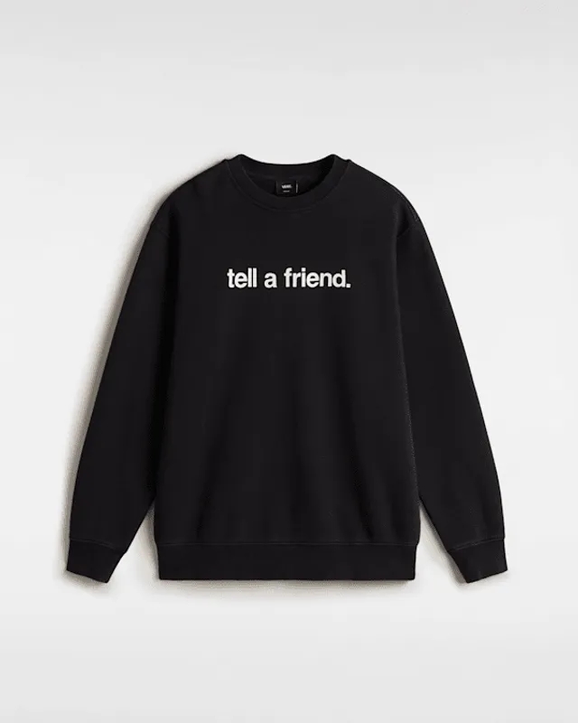 Vans - Tell A Friend Crew Sweatshirt, Man, Black