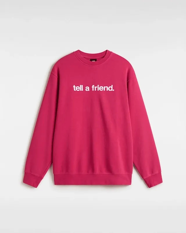 Vans - Tell A Friend Crew Sweatshirt, Man, Pink