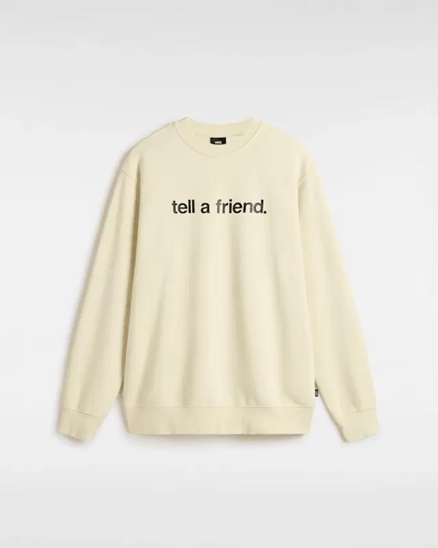 Vans - Tell A Friend Crew Sweatshirt, Man, Beige