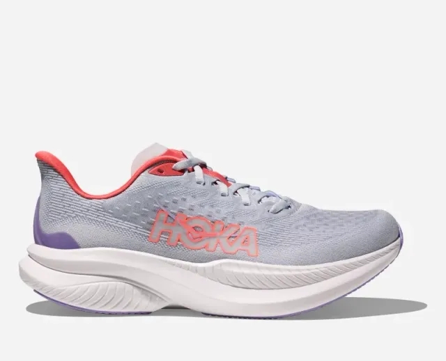 Hoka One One HOKA Women's Mach 6 Road Running Shoes - Pale Dusk/Gull - UK 8 - Blue