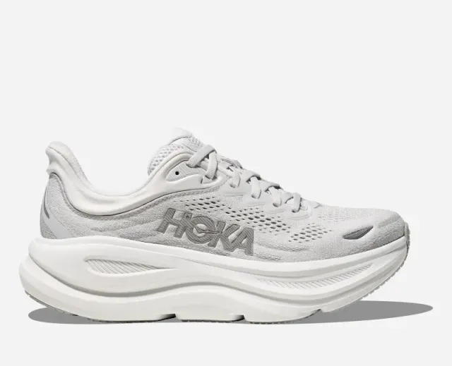 Hoka One One HOKA Women's Bondi 9 Road Running Shoes in Stardust/Silver