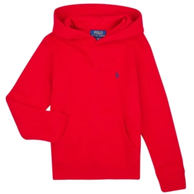 Polo Ralph Lauren  LS PO HOOD-TOPS-KNIT  girls's Children's Sweatshirt in Red
