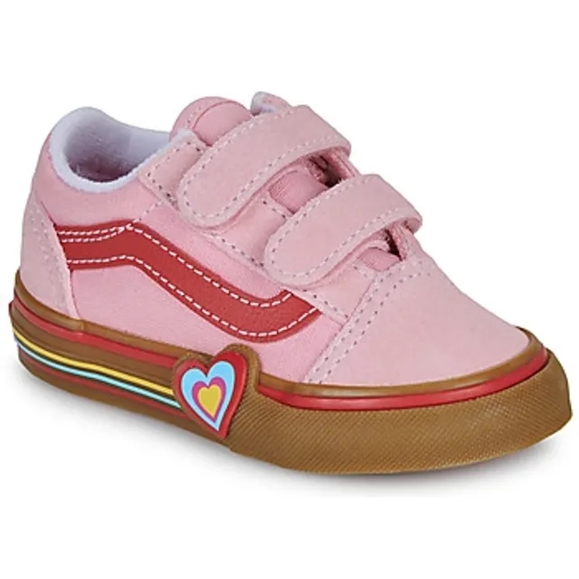 Vans  Old Skool V Heart  girls's Children's Shoes (Trainers) in Pink