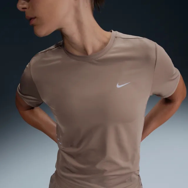 Nike Swift Women's Dri-FIT Short-Sleeve Running Top - Brown - Sustainable Materials