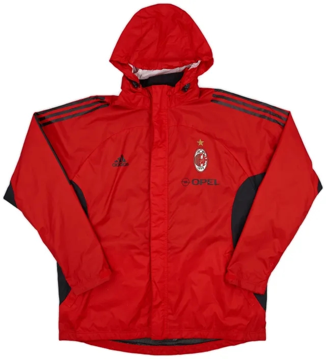 2004-05 AC Milan Player Issue adidas Hooded Rain Jacket - 5/10 - (L/XL)