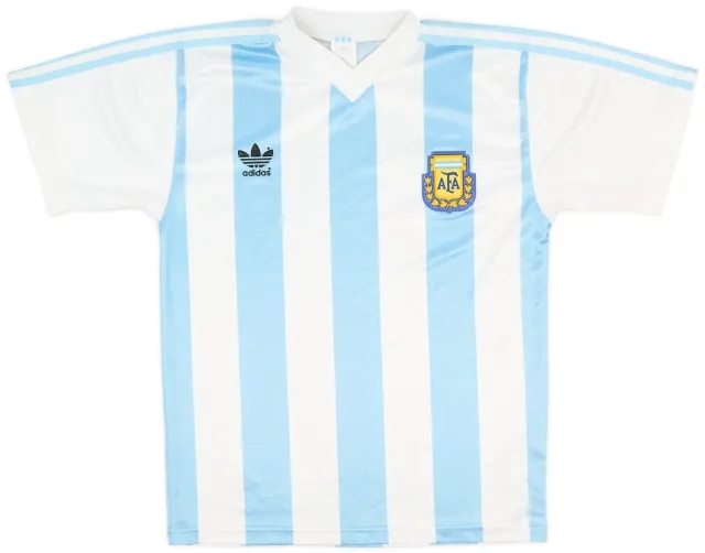 adidas 1990-91 Argentina Home Shirt #10 - 9/10 - (S)