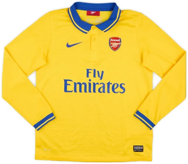 Nike 2013-14 Arsenal Away L/S Shirt - 7/10 - (L.Boys)