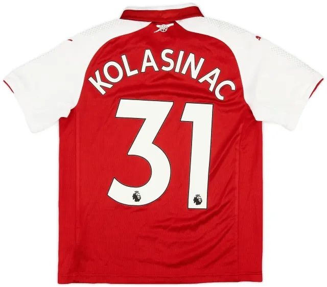 Puma 2017-18 Arsenal Home Shirt Kolasinac #31 - 8/10 - (L.Boys)