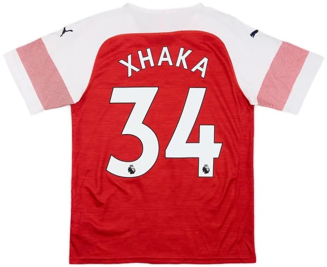 Puma 2018-19 Arsenal Home Shirt Xhaka #34 - 6/10 - (S)