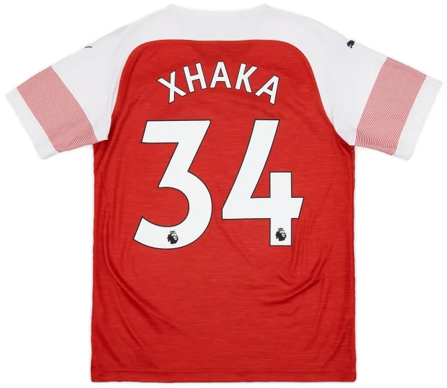 Puma 2018-19 Arsenal Home Shirt Xhaka #34 - 6/10 - (S)